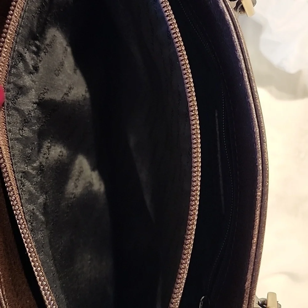 Charles Jourdan Paris hand bag dark brown